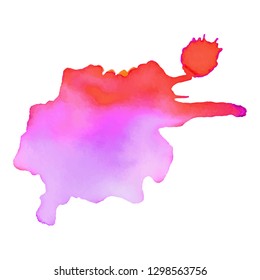 Color splash on white background. Abstract watercolor background.