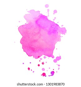 Color splash on white background. Abstract watercolor background.