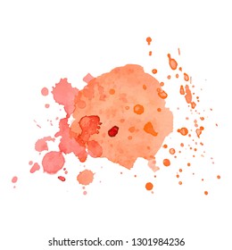 Color splash on white background. Abstract watercolor background.