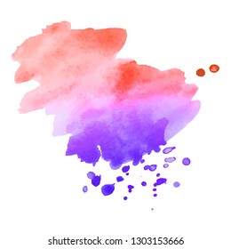 Color splash on white background. Abstract watercolor background.
