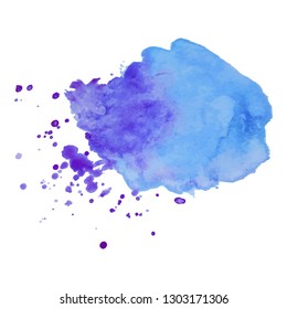 Color splash on white background. Abstract watercolor background.