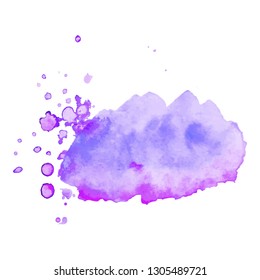 Color splash on white background. Abstract watercolor background.