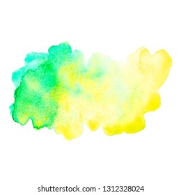 Color splash on white background. Abstract watercolor background.