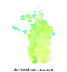 Color splash on white background. Abstract watercolor background.