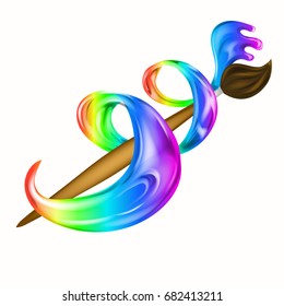 Color Splash on White Background. Vector Illustration