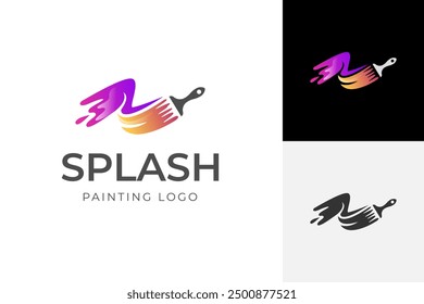 Color splash paint logo design for Painting Services Vector Logo Template