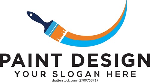 Diseño de logotipo de pintura de salpicaduras de color para servicios de pintura Logotipo de Vector 