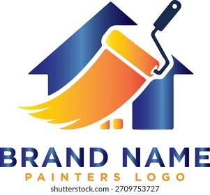 Diseño de logotipo de color para servicios de pintura Logotipo de Vector para Descarga