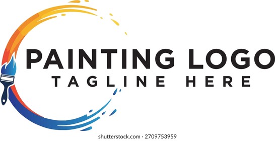 Color splash paint logo design for Painting Services Vector Logo for your business