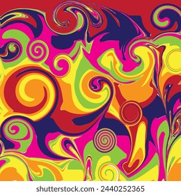 color Splash series. Background design of fractal paint and rich texture on the subject of imagination, creativity and art