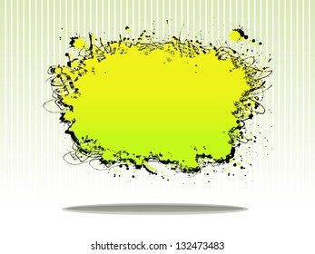 color splash template on green vintage line pattern