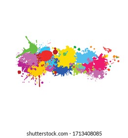 Color splash vector. Color full ink splash vector.