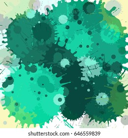 Color splash watercolor vector abstract background