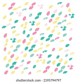 Color splashes on a white background, pastel ink brush strokes, vector fashion collection design