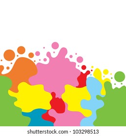 Color splashes vector background