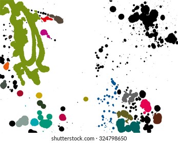 Color Splashes. Vector Background
