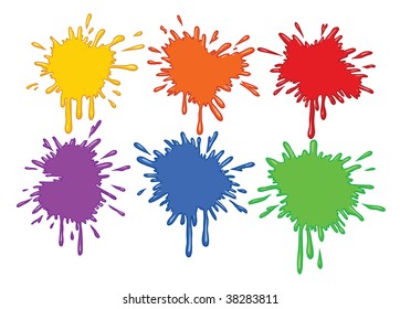Color splatters. All in separate layers for easy editing.