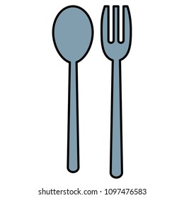 color spoon and fork cutlery kitchen utensil