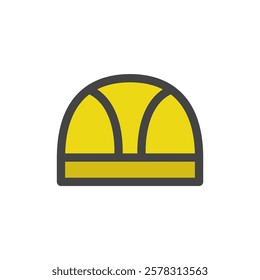 Color sports-related single item icon swimming cap