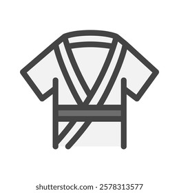 Color sports-related single item icon Judo uniform