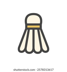 Color sports-related single item icon badminton ball