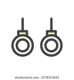 Color sports-related single item icon: hanging ring