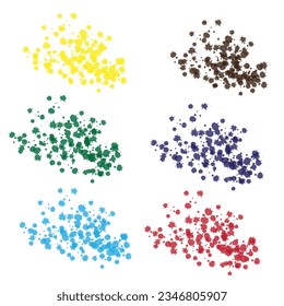Color Spray Different Set Paint Blot Element Vector Object Brush
Color paint splatter, ink blots vector collection. Splash and colored stain illustration