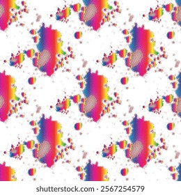 Color Spray Different Set Paint Blot Element Vector background