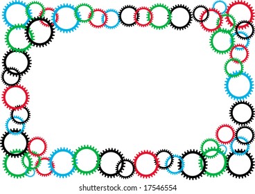Color sprocket on white background