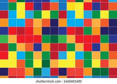 Color square block abstract background 