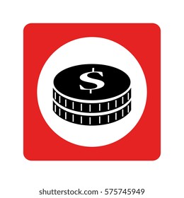 color square with coins inside