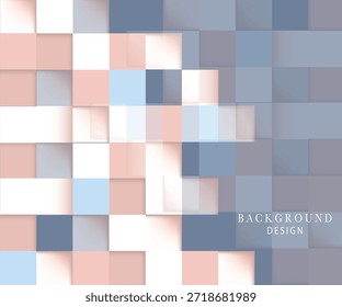 Composición cuadrada de color sobre fondo azul