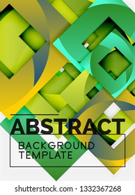 Composición cuadrada de color con texto. Fondo abstracto geométrico. Ilustración del vector
