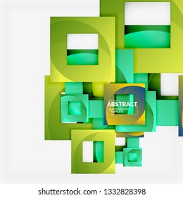 Composición cuadrada de color con texto. Fondo abstracto geométrico. Ilustración del vector