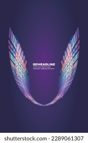 Color square dynamic graphics neon technology sense spatial background