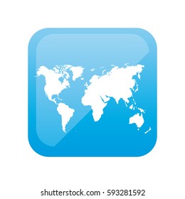 color square frame with world map vector illustration