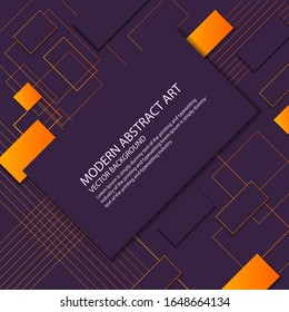 Color square geometric abstract background. Vector illustration
