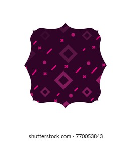 color square with graphic geometric style background