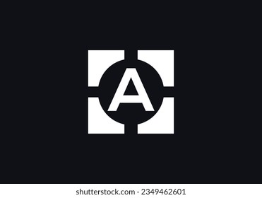 Color square logo design. Four color Letter logo. Color wheel symbol vector. Iconic letter logo. Editable vector monogram letter