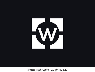 Color square logo design. Four color Letter logo. Color wheel symbol vector. Iconic letter logo. Editable vector monogram letter