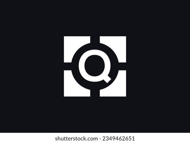 Color square logo design. Four color Letter logo. Color wheel symbol vector. Iconic letter logo. Editable vector monogram letter