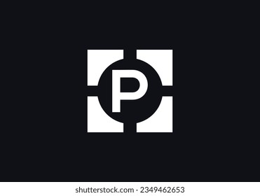 Diseño del logotipo cuadrado de color. Logo de 4 letras de color. vector de símbolo de rueda de color. Logo de letras icónicas. Monograma vector editable