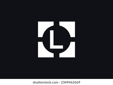 Color square logo design. Four color Letter logo. Color wheel symbol vector. Iconic letter logo. Editable vector monogram letter