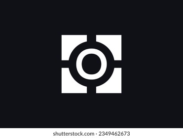 Color square logo design. Four color Letter logo. Color wheel symbol vector. Iconic letter logo. Editable vector monogram letter