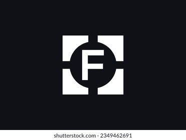 Color square logo design. Four color Letter logo. Color wheel symbol vector. Iconic letter logo. Editable vector monogram letter