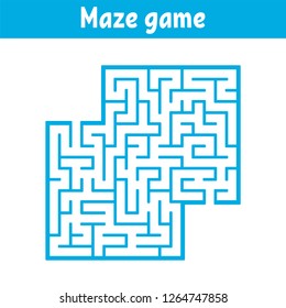 Color square maze. Game for kids. Puzzle for children. Labyrinth conundrum. Flat vector illustration isolated on white background. With place for your image