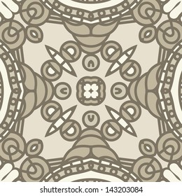 Color Square Ornamental Pattern, Mosaic Vector Stained Glass