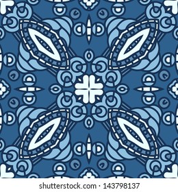 Color Square Ornamental Pattern, Mosaic Vector Stained Glass