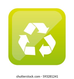 color square with recycling icon vector illustration