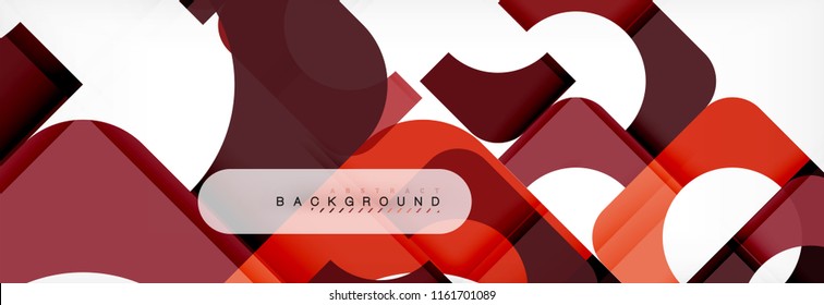 Color square shapes, geometric modern abstract background. Vector illustration